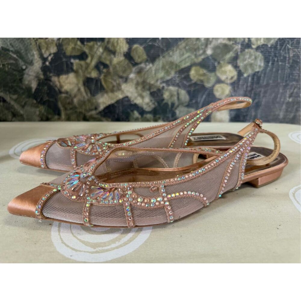 Anthropologie BHLDN x Badgley Mischka Hanna Flats Size 8.5 - Picture 7 of 9